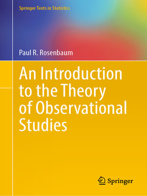 cover image of An Introduction to the Theory of Observational Studies